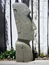 Easter Island Statue Hand Carved Green Stone 80cm (2491)