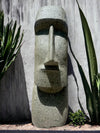 Easter Island Statue Hand Carved Green Stone 80cm (2492)