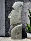 Easter Island Statue Hand Carved Green Stone 80cm (2494)