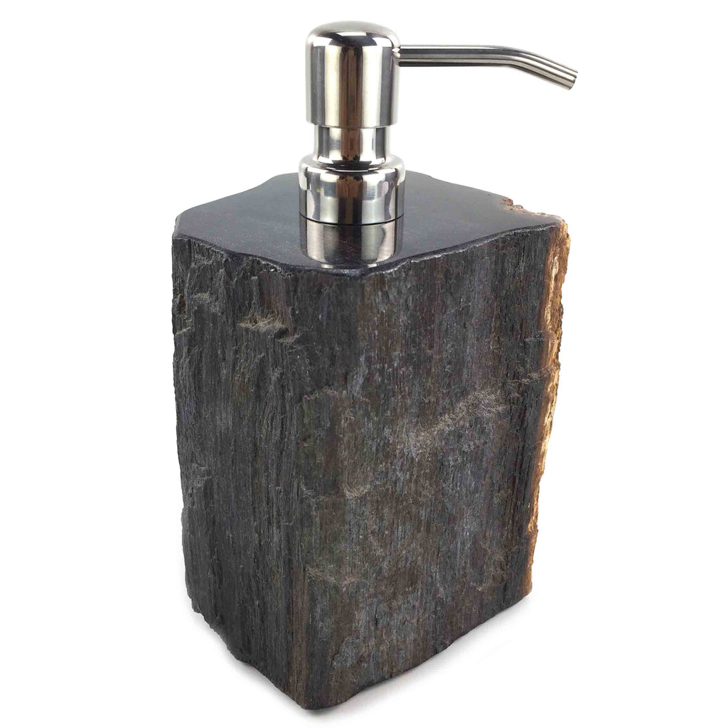 Luxury Petrified Wood Soap & Lotion Dispenser 180mL (1744) StoneBase