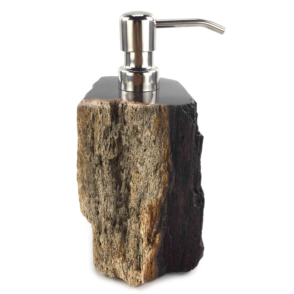 Luxury Petrified Wood Soap & Lotion Dispenser 180mL (1747) StoneBase