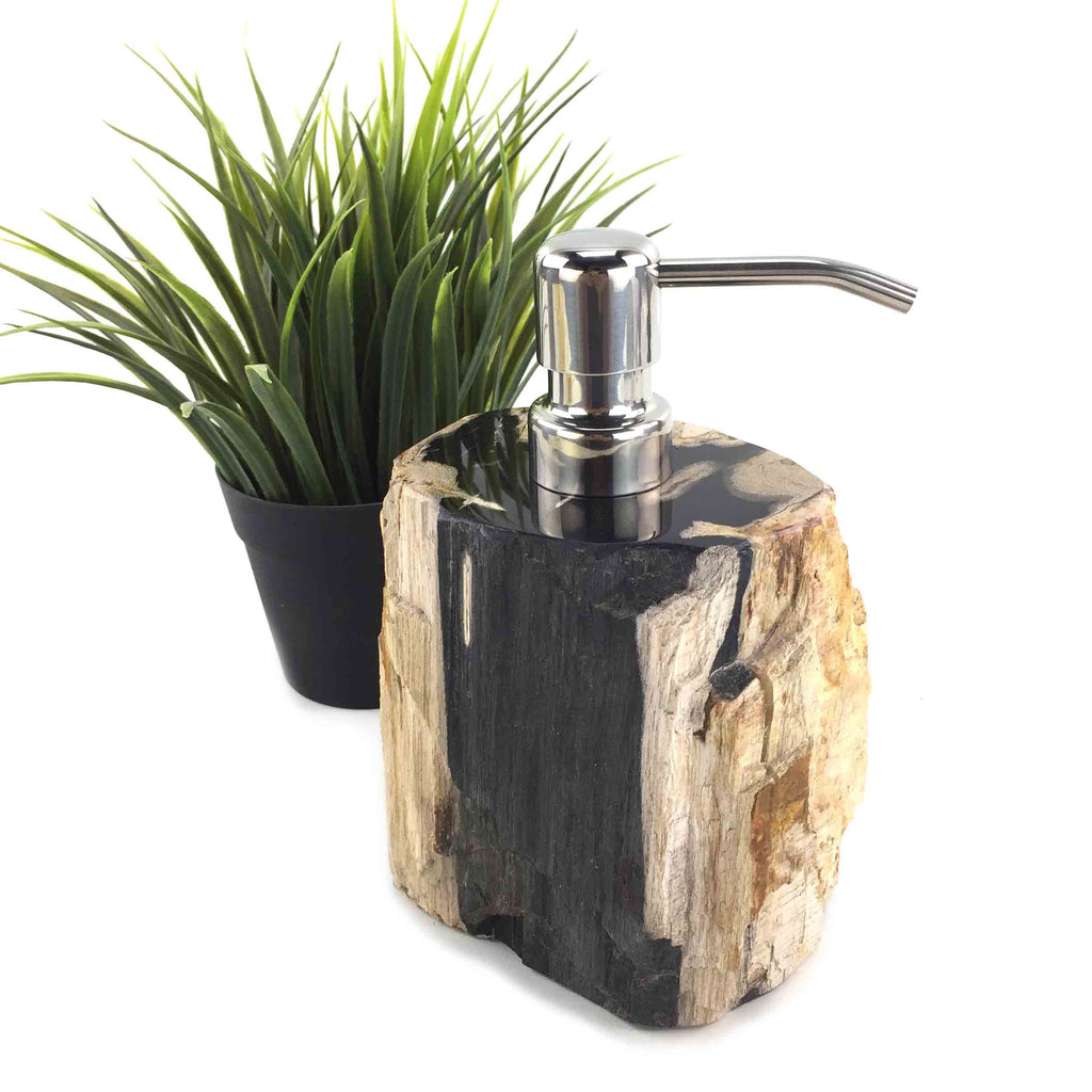 Luxury Petrified Wood Soap & Lotion Dispenser 100mL (1761) StoneBase