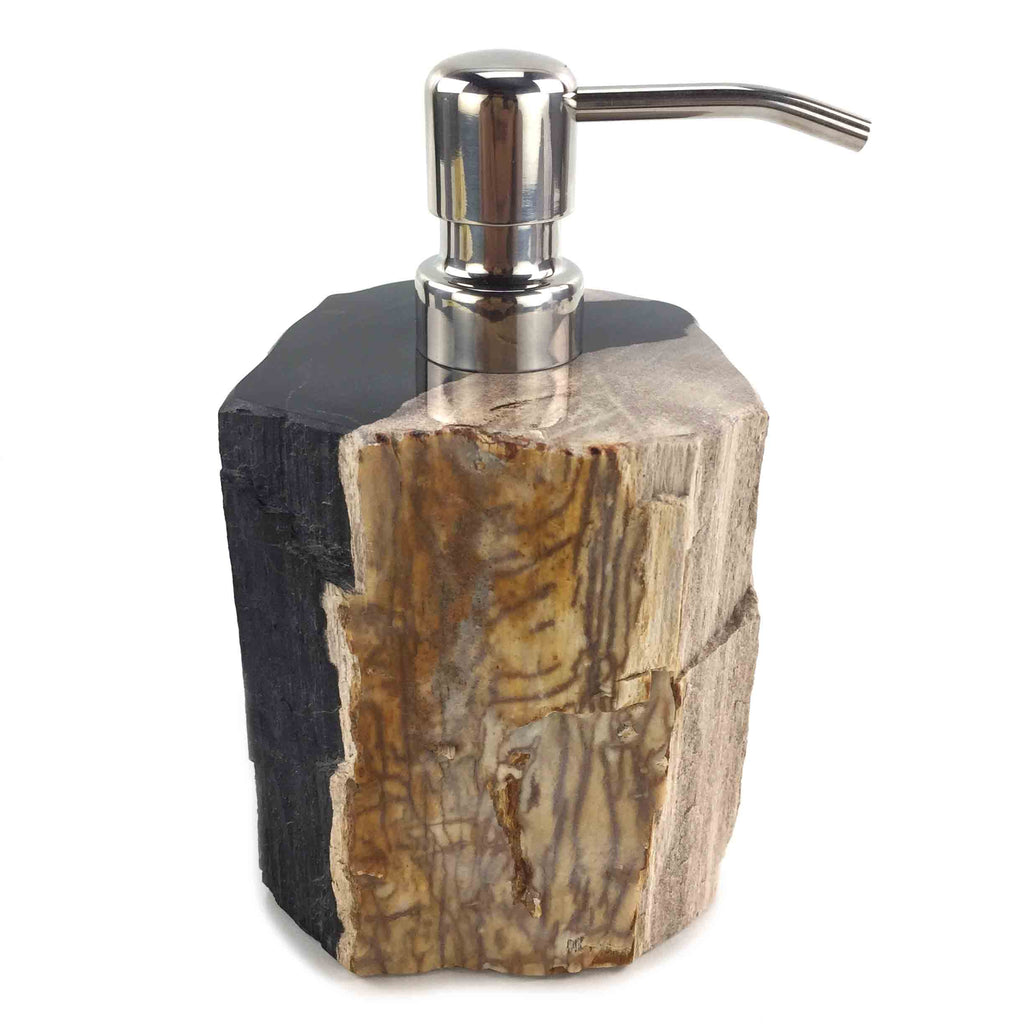 Luxury Petrified Wood Soap & Lotion Dispenser 100mL (1765) StoneBase