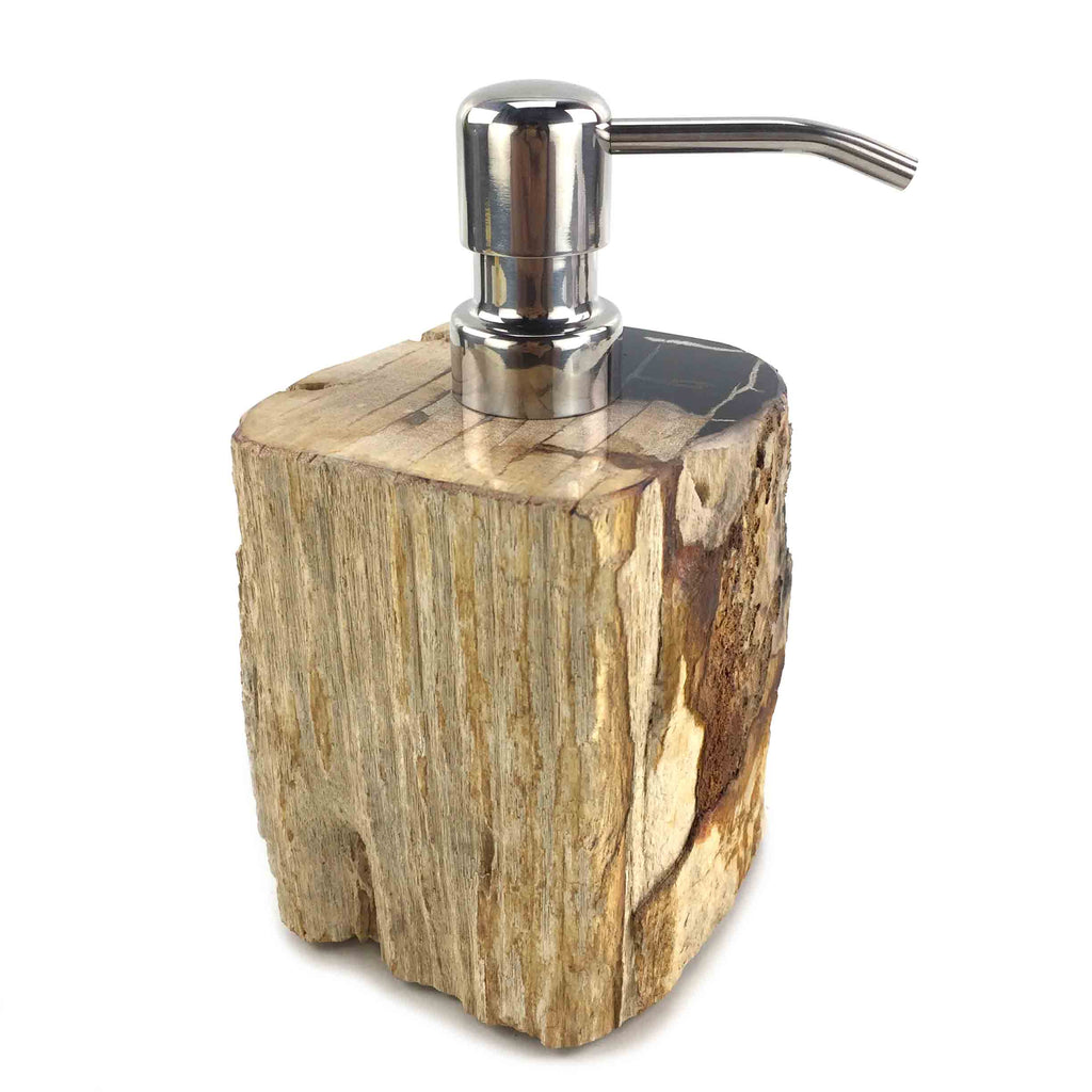 Luxury Petrified Wood Soap & Lotion Dispenser 100mL (1771) StoneBase