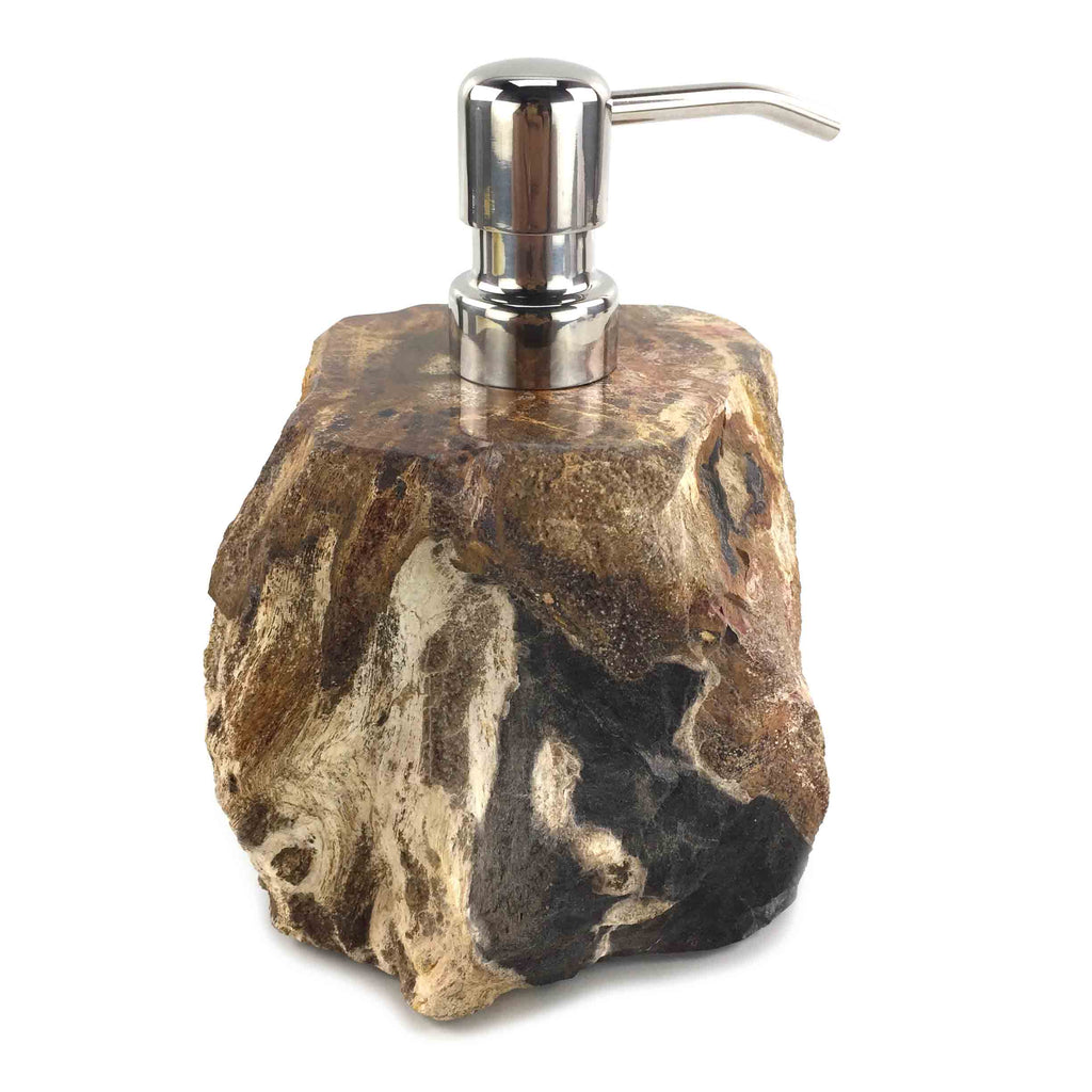 Luxury Petrified Wood Soap & Lotion Dispenser 100mL (1772) StoneBase