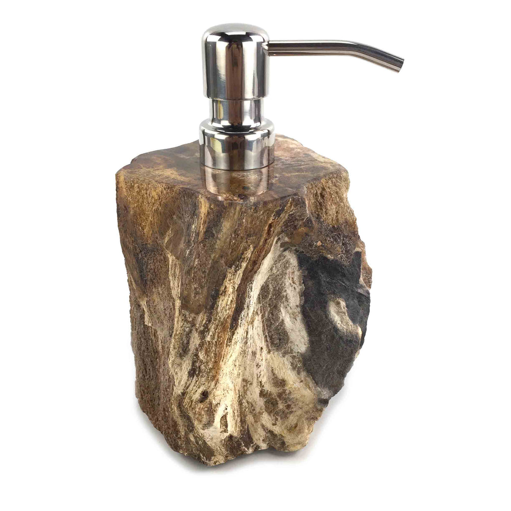 Luxury Petrified Wood Soap & Lotion Dispenser 100mL (1772) StoneBase