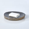 Luxury 2 Piece Raw Stone Bathroom Set Soap Dish & Toothbrush Holder