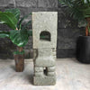 Hawaiian Tiki Statue Hand Carved Stone 81cm StoneBase (1892)