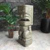 Hawaiian Tiki Statue Hand Carved Stone 81cm StoneBase (1892)