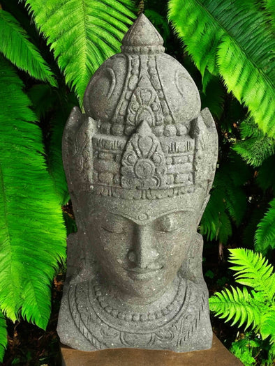 Bali Statue Buddha Hand Carved Stone 100cm Stone Base (1904)