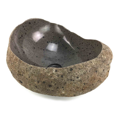 Earthy Raw Thin Lip Stone Basin 45.5cm x 36cm x 14/21.5 cm's (1908)