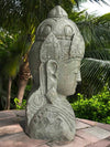 Bali Statue Buddha Hand Carved Stone 102cm Stone Base (1919)