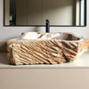 Luxury Petrified Wood Stone Basin 540mm x 390mm x 140mm (1928)