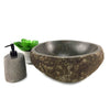 Rustic Matte Finish Stone Bathroom Basin 39cm x 35.5cm x 14.5cm (2144)