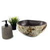 Natural Matte finish Stone Bathroom Basin 35.5cm x 31.5cm x 14.5cm (2183)