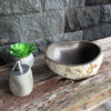 Natural Matte finish Stone Bathroom Basin 35.5cm x 31.5cm x 14.5cm (2183)