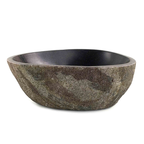 Natural Matte Finish Stone Bathroom Basin 410mm x 305mm x 145mm (2247)