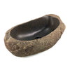 Matte Finish Irregular Shaped Stone Basin 51cm x 25cm x 13/15cm (2259)