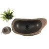 Matte Finish Irregular Shaped Stone Basin 51cm x 25cm x 13/15cm (2259)