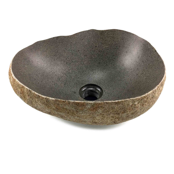 Natural Matte Finish Thin Lip Stone Basin 36cm x 29cm x 14.5/13.5cm (2290)