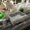 Grey Marble Natural Stone Basin 380mm x 270mm x 125mm (2351)