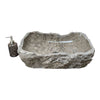 Rustic Marble Natural Stone Basin 560mm x 360mm x 120/150mm (2362)