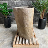 Large Earthy Natural Pedestal Stone Basin 88cm x 58cm x 89cm (2379)