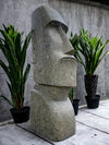 Easter Island Statue Hand Carved Green Stone 80cm (2483)