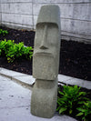 Easter Island Statue Hand Carved Green Stone 80cm (2485)