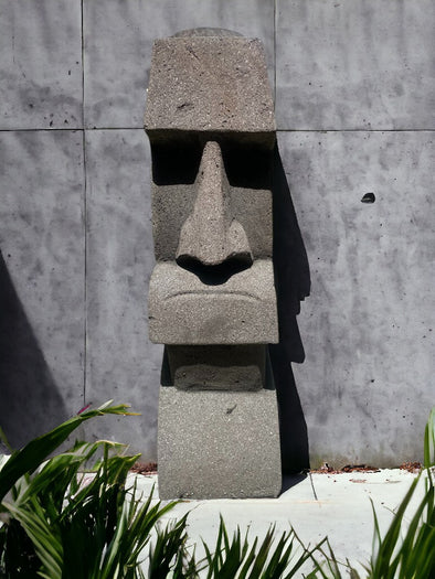 Easter Island Statue Hand Carved Lava Stone 60cm (2501)