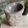 Natural Pedestal Stone Basin 90cm x 49cm x 38cm (2521)