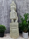 Sumba Statue Primitive Hand Carved Stone Sculpture 1070mm Height (2678)