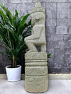 Sumba Statue Primitive Hand Carved Stone Sculpture 1070mm Height (2678)