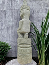 Sumba Statue Primitive Hand Carved Stone Sculpture 1070mm Height (2678)