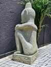 Sumba Statue Primitive Hand Carved Stone Sculpture 102cm Height (2713)