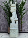 Sumba Statue Primitive Hand Carved Stone Sculpture 105cm Height (2721)