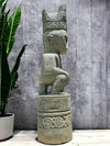 Sumba Statue Primitive Hand Carved Stone Sculpture 105cm Height (2722)