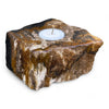 Petrified Wood Single Tealight Candle Holder (2727)