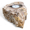 Petrified Wood Single Tealight Candle Holder (2729)