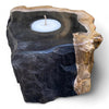 Petrified Wood Single Tealight Candle Holder (2730)