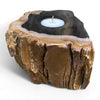 Petrified Wood Single Tealight Candle Holder (2730)