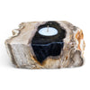 Petrified Wood Single Tealight Candle Holder (2731)