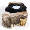 Petrified Wood Single Tealight Candle Holder (2732)