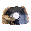 Petrified Wood Single Tealight Candle Holder (2733)