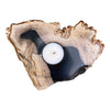 Petrified Wood Single Tealight Candle Holder (2735)