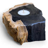 Petrified Wood Single Tealight Candle Holder (2736)