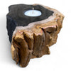 Petrified Wood Single Tealight Candle Holder (2736)