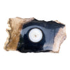 Petrified Wood Single Tealight Candle Holder (2738)