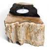 Petrified Wood Single Tealight Candle Holder (2738)