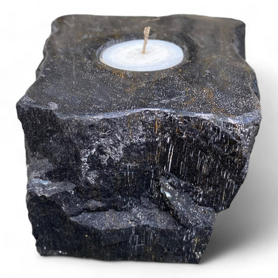 Petrified Wood Single Tealight Candle Holder (2739)